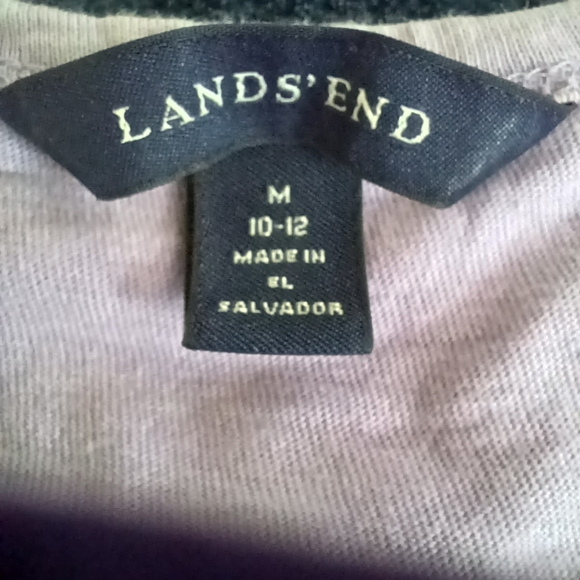 Lands' End Lavender Long-sleeved Tee - Picture 3 of 3